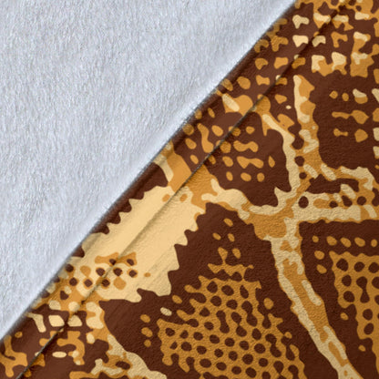 Python Brown Pattern Print Design A03 Premium Blanket