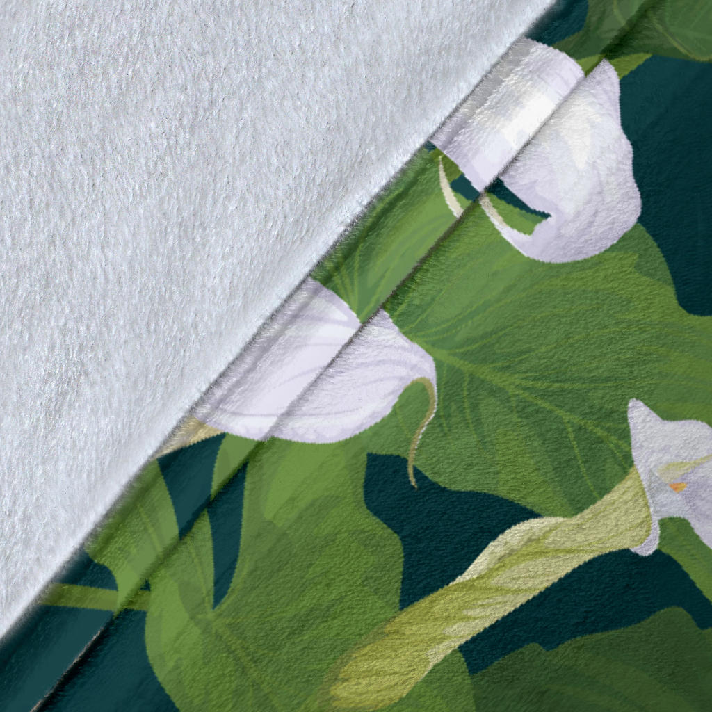 Lily Pattern Print Design 04 Premium Blanket