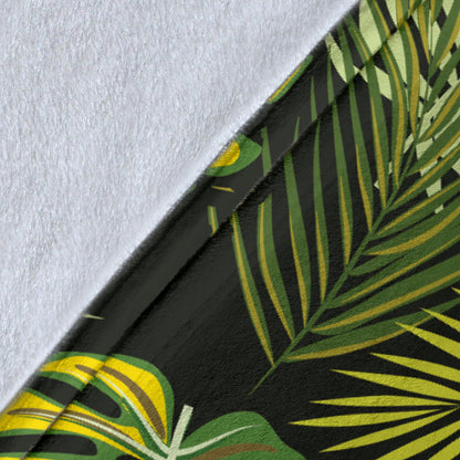 Palm Leaf Pattern Print Design A05 Premium Blanket
