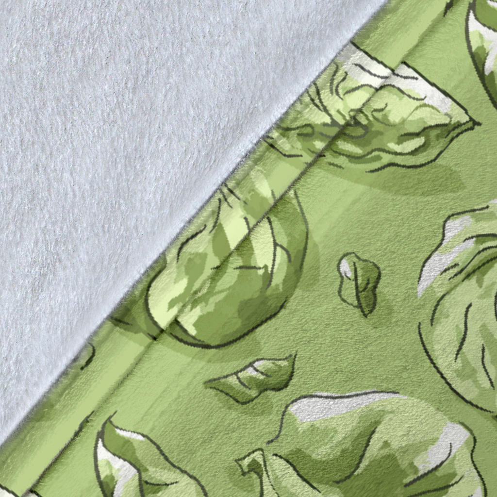 Brussels Sprouts Pattern Print Design 01 Premium Blanket