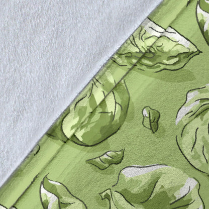 Brussels Sprouts Pattern Print Design 01 Premium Blanket