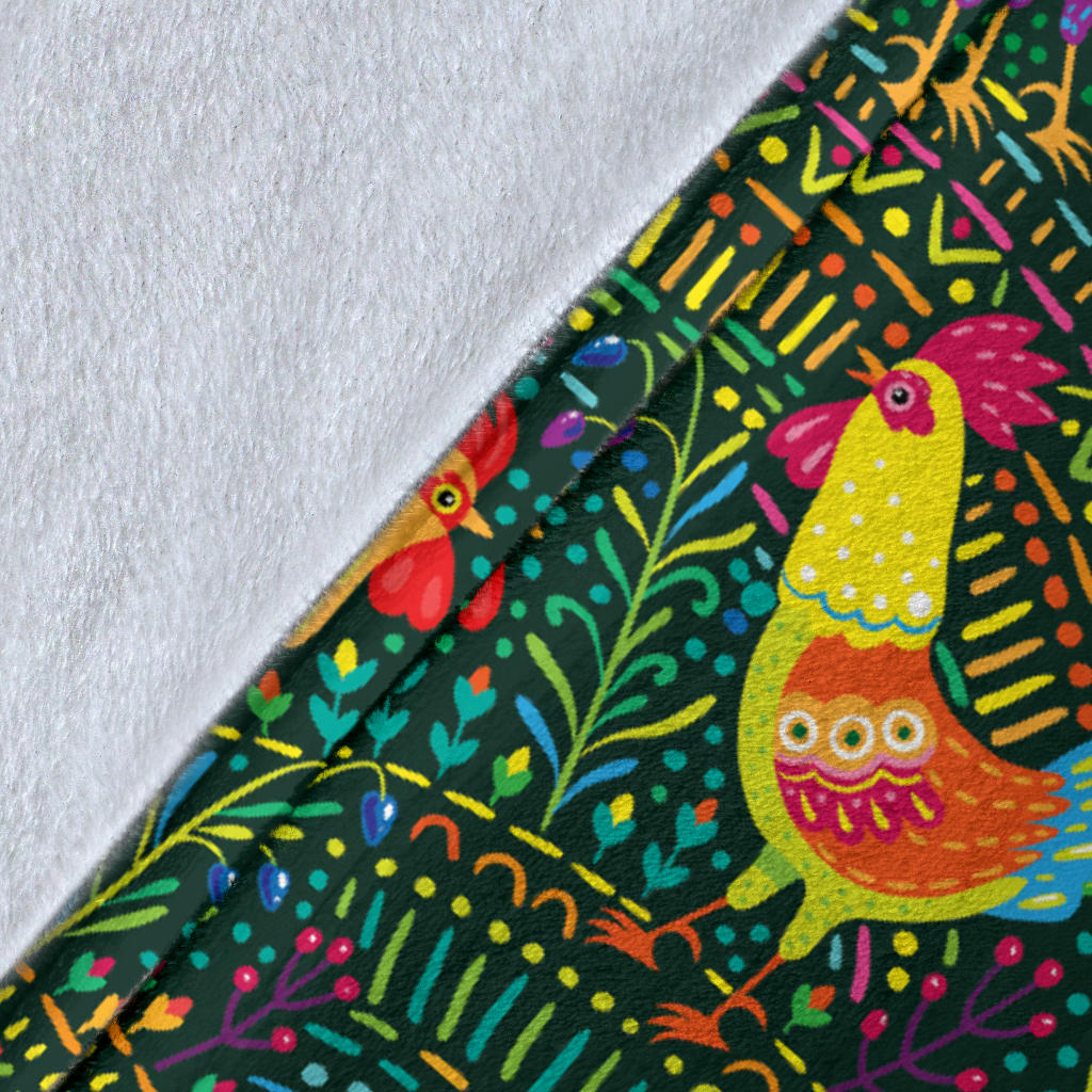 Rooster Pattern Print Design A01 Premium Blanket