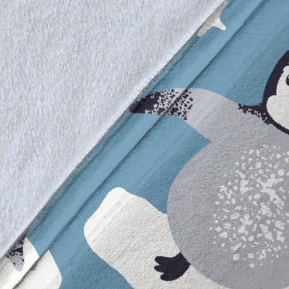 Penguin Pattern Print Design A05 Premium Blanket