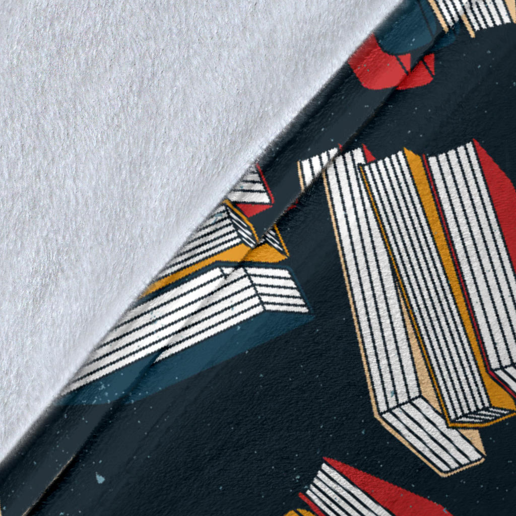 Book Pattern Print Design 07 Premium Blanket