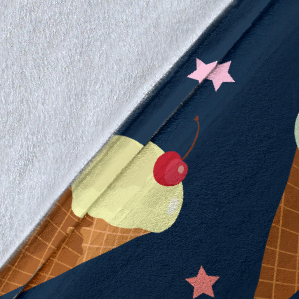 Ice Cream Pattern Print Design 04 Premium Blanket
