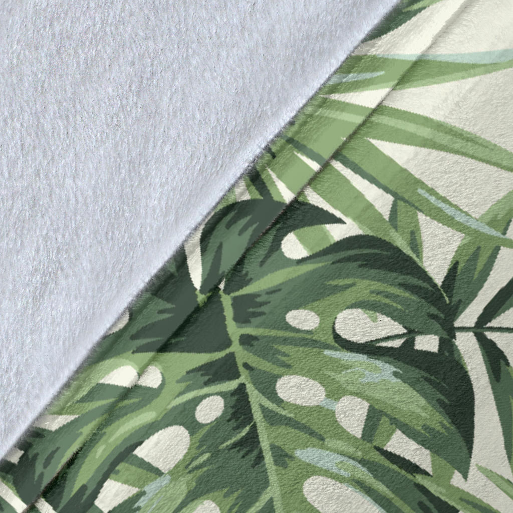 Palm Leaf Pattern Print Design A02 Premium Blanket