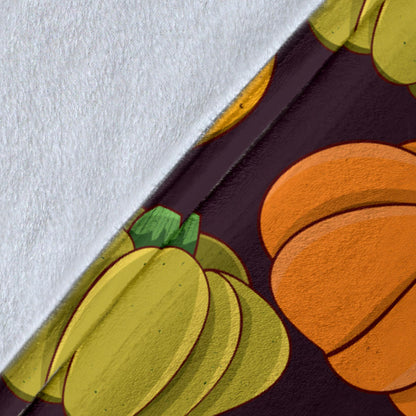 Pumpkin Pattern Print Design A01 Premium Blanket