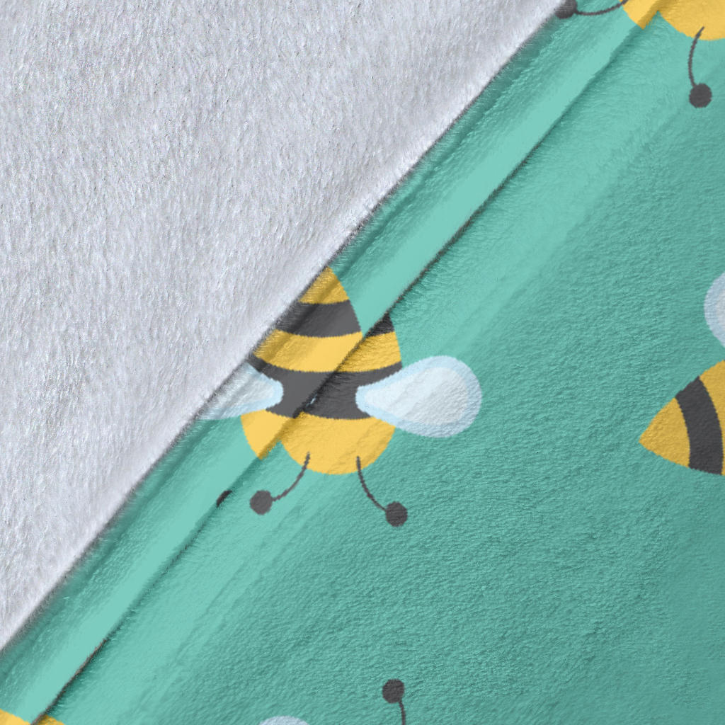 Bee Pattern Print Design 01 Premium Blanket