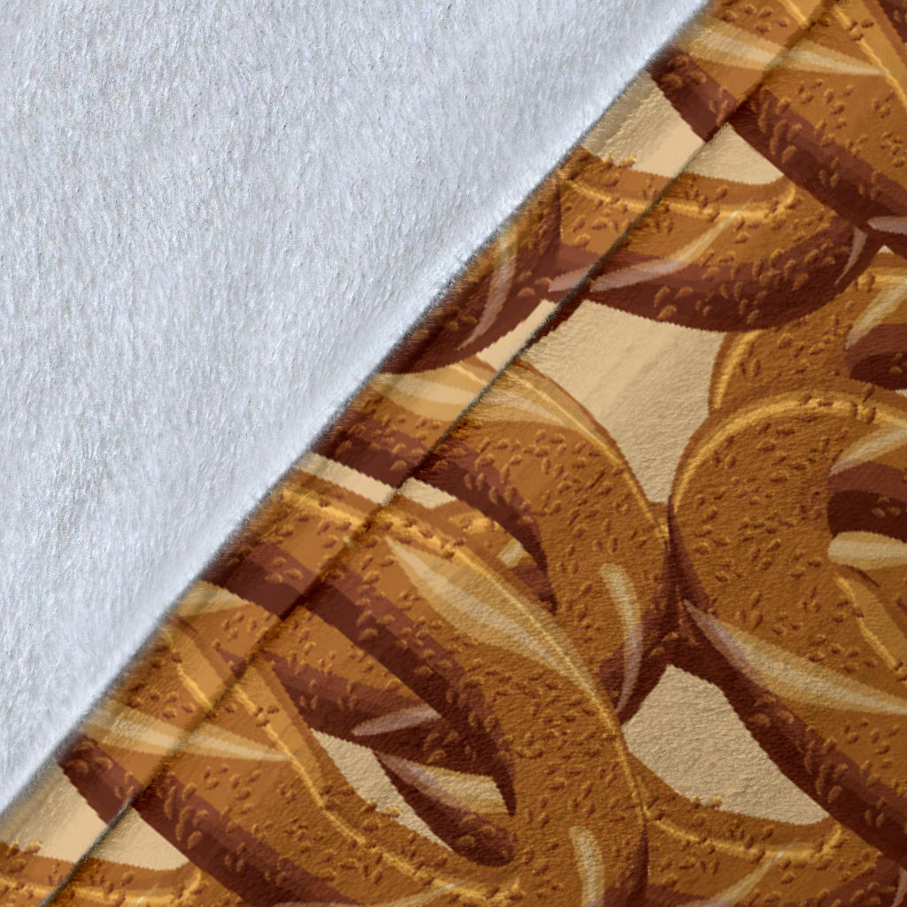 Bagel Pattern Print Design 02 Premium Blanket