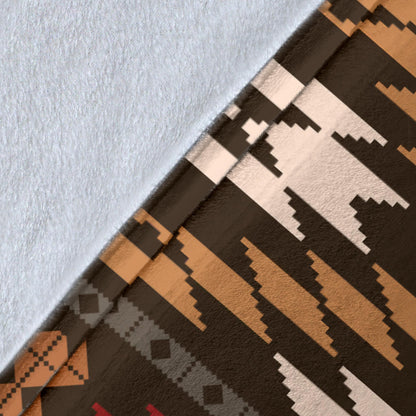 Native Pattern Print Design A02 Premium Blanket