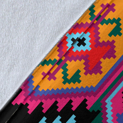 Mexican Pattern Print Design 02 Premium Blanket