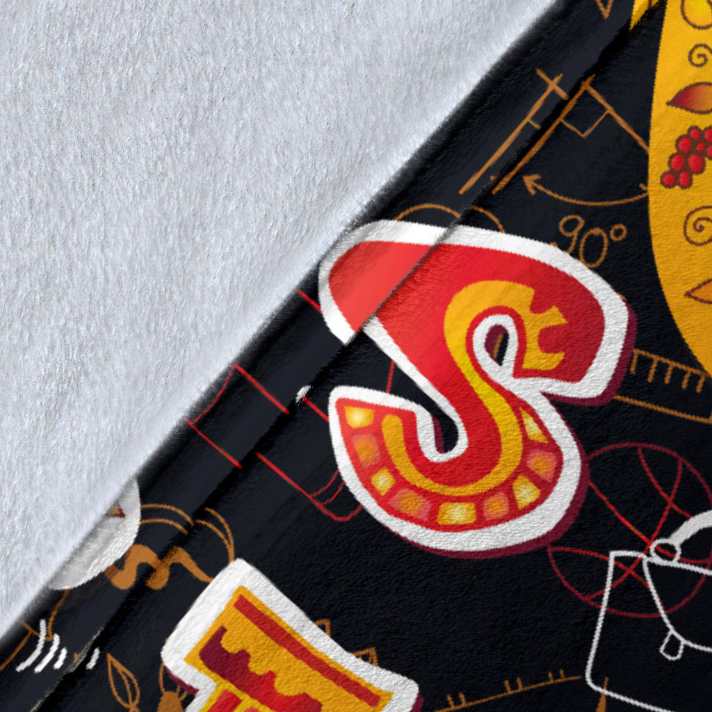 Number Pattern Print Design A03 Premium Blanket