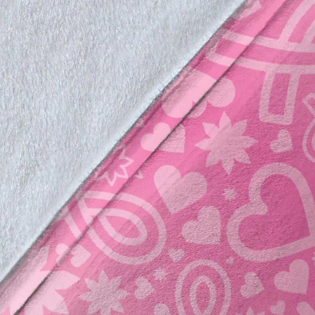 Breast cancer Pattern Print Design 02 Premium Blanket