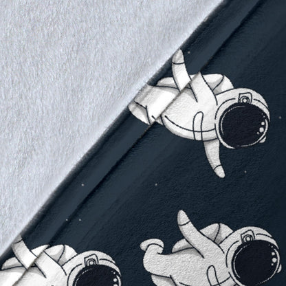 Astronaut Pattern Print Design 02 Premium Blanket