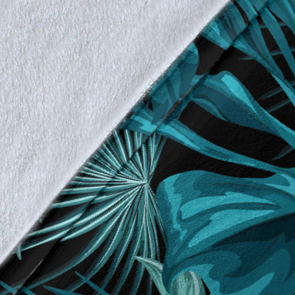 Palm Leaf Pattern Print Design A03 Premium Blanket