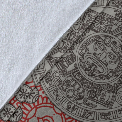 Calendar Aztec Pattern Print Design 04 Premium Blanket