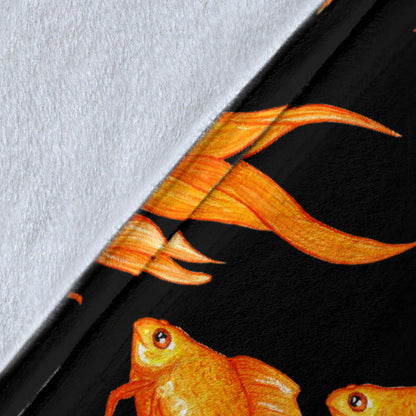 Goldfish Pattern Print Design 03 Premium Blanket