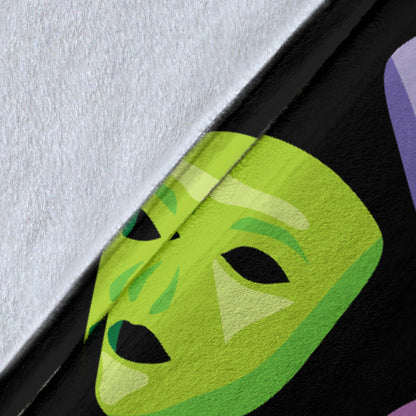 Acting Mask Pattern Print Design 04 Premium Blanket