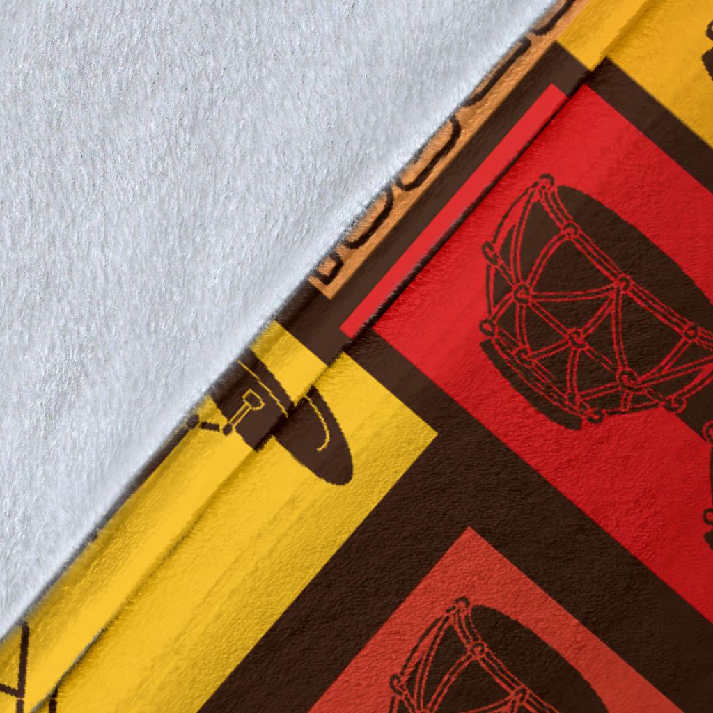 Percussion Pattern Print Design 02 Premium Blanket