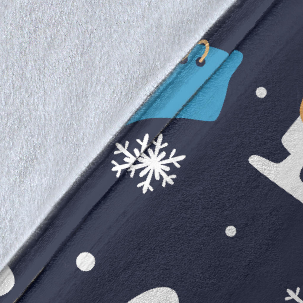 Ice Skate Pattern Print Design 04 Premium Blanket