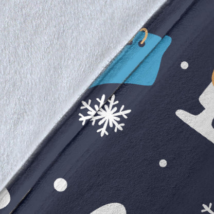 Ice Skate Pattern Print Design 04 Premium Blanket