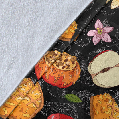Apple Pie Pattern Print Design 01 Premium Blanket