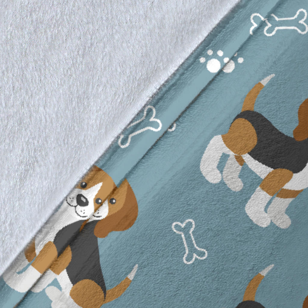 Beagle Pattern Print Design 02 Premium Blanket
