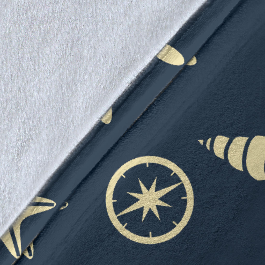 Nautical Pattern Print Design A01 Premium Blanket