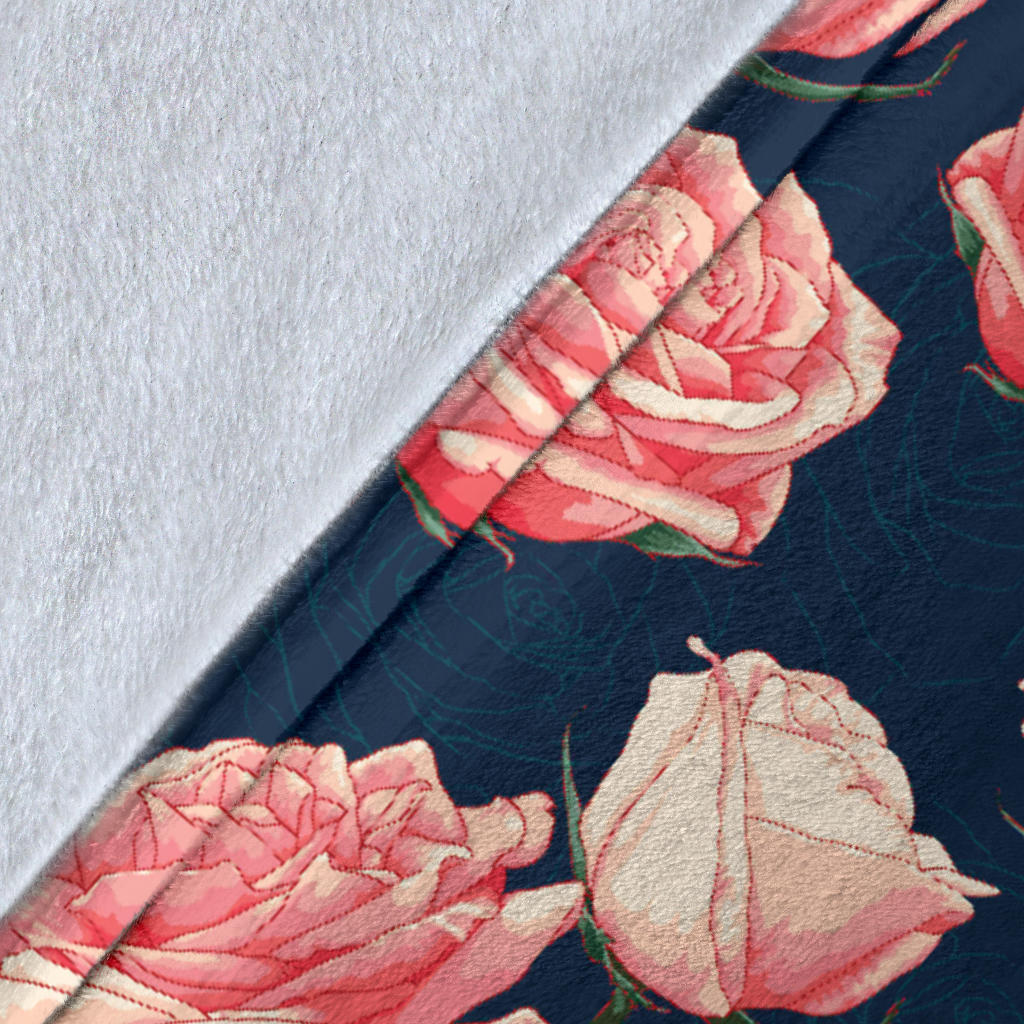 Rose Pattern Print Design A03 Premium Blanket