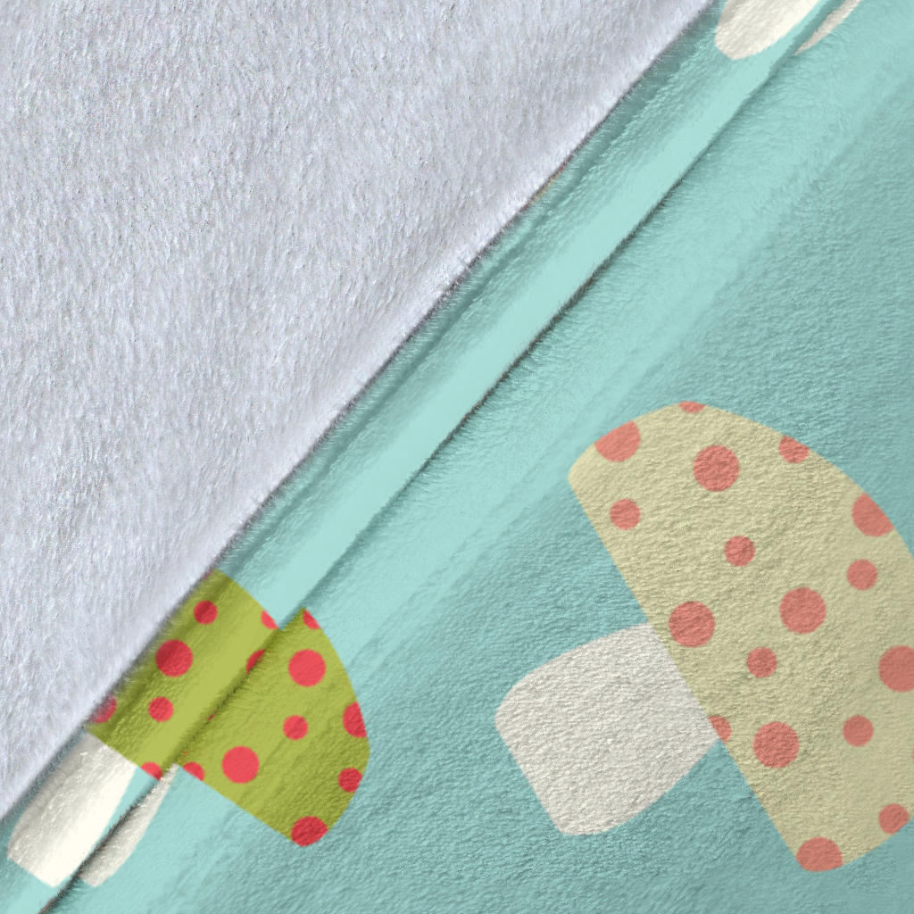 Mushroom Pattern Print Design A01 Premium Blanket