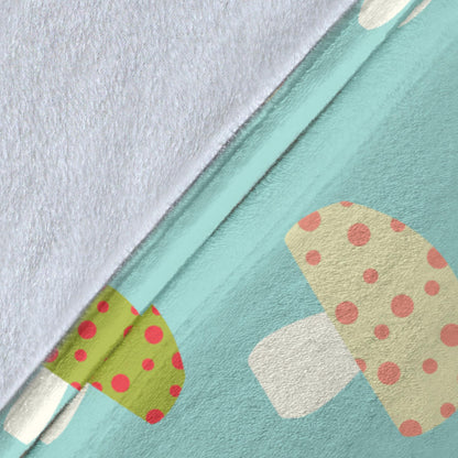 Mushroom Pattern Print Design A01 Premium Blanket