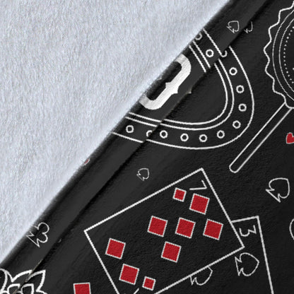 Casino Pattern Print Design 04 Premium Blanket