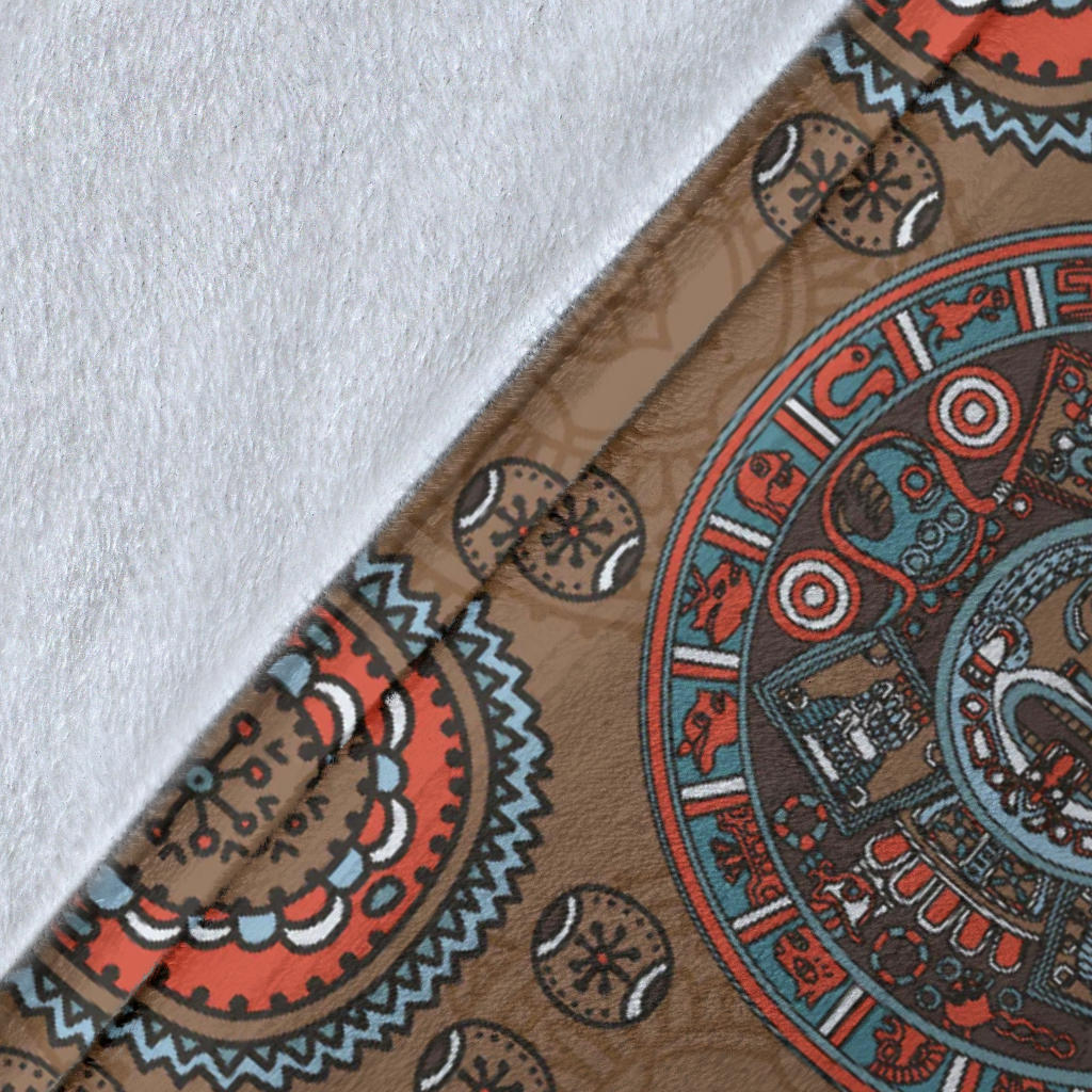 Calendar Aztec Pattern Print Design 03 Premium Blanket