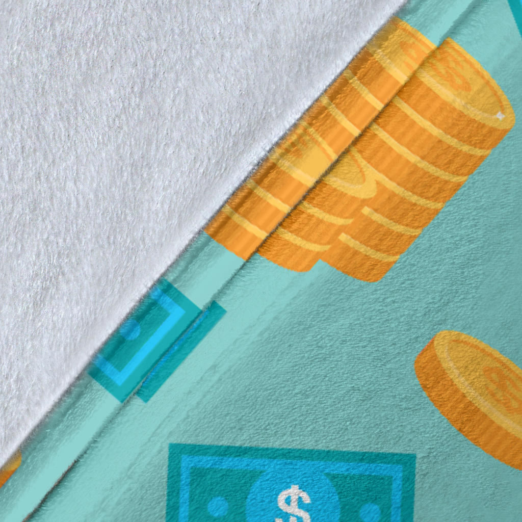 Money Pattern Print Design 03 Premium Blanket