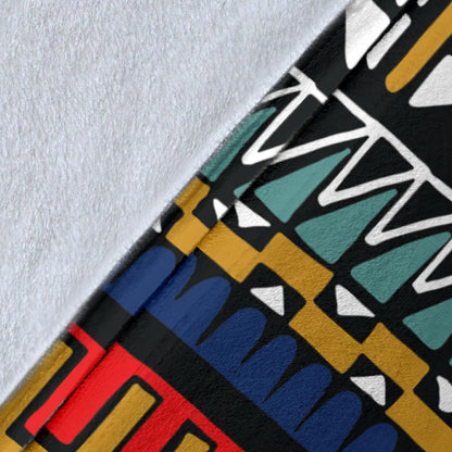 Kente Pattern Print Design 02 Premium Blanket