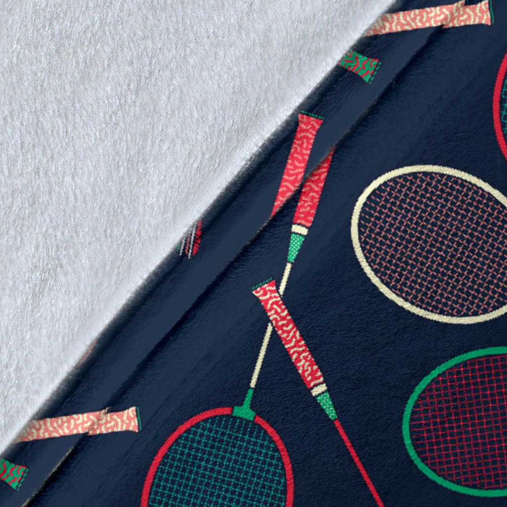 Badminton Pattern Print Design 03 Premium Blanket