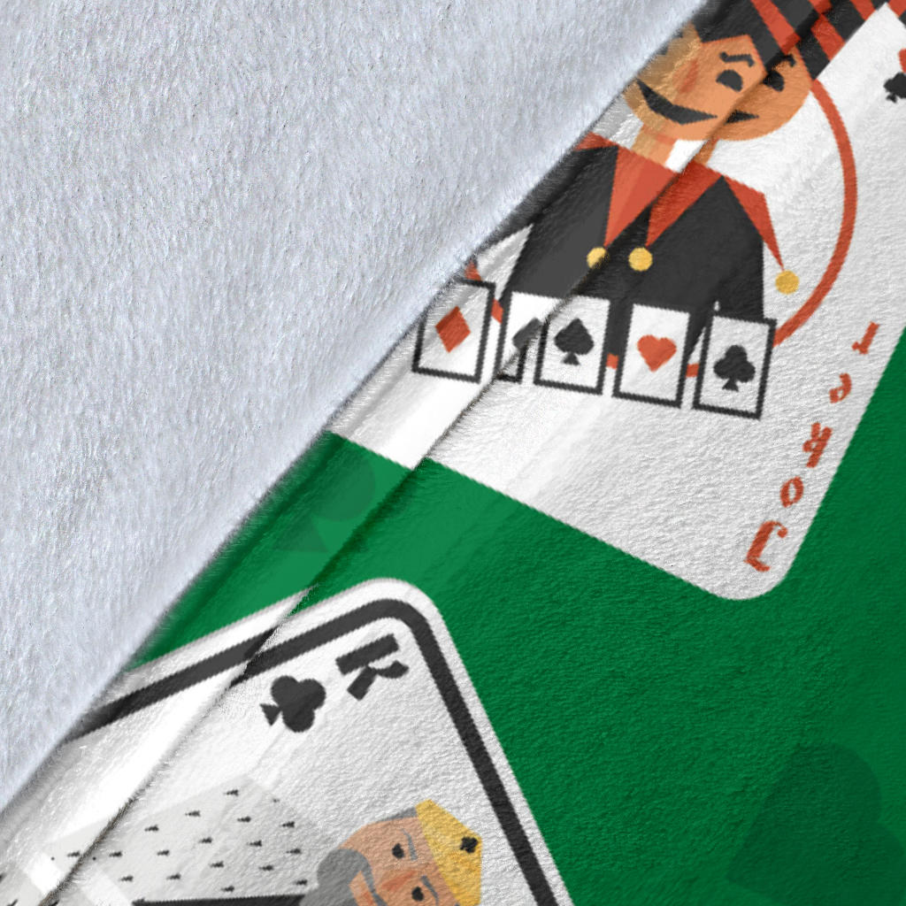Poker Cards Pattern Print Design A03 Premium Blanket