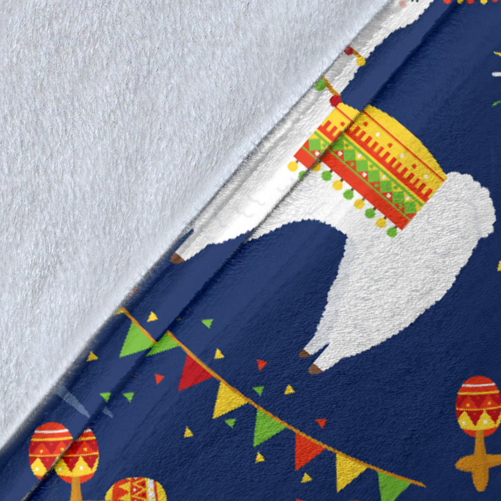 Llama Cactus Pattern Print Design 05 Premium Blanket