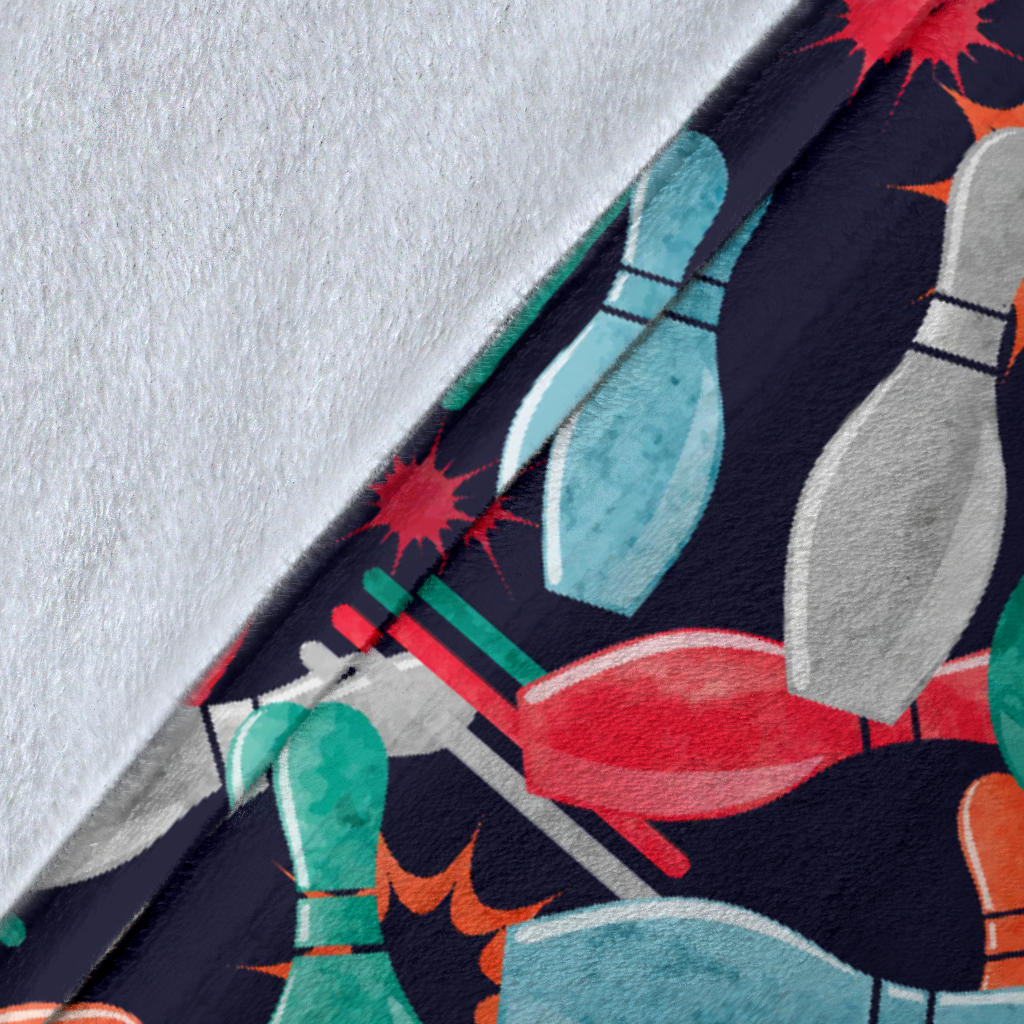 Bowling Pattern Print Design 08 Premium Blanket