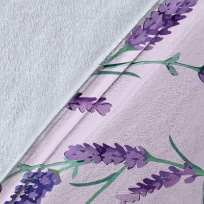 Lavender Pattern Print Design 02 Premium Blanket