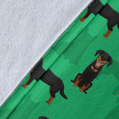 Beauceron Pattern Print Design 01 Premium Blanket