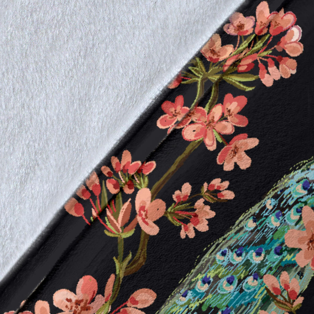 Peacock Pattern Print Design A01 Premium Blanket
