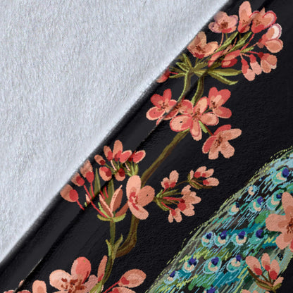 Peacock Pattern Print Design A01 Premium Blanket