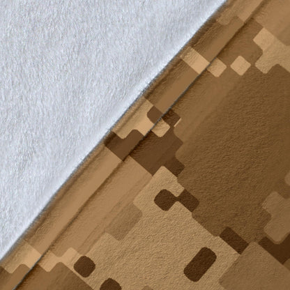 ACU Desert Digital Pattern Print Design 01 Premium Blanket