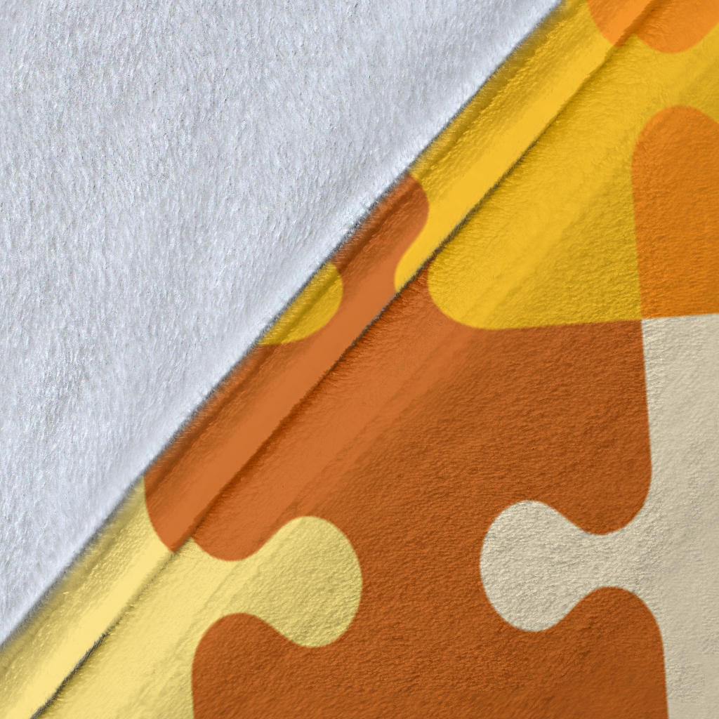 Puzzle Pattern Print Design A01 Premium Blanket