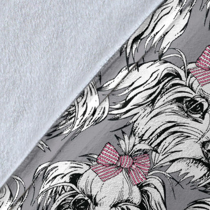 Maltese Pattern Print Design 01 Premium Blanket
