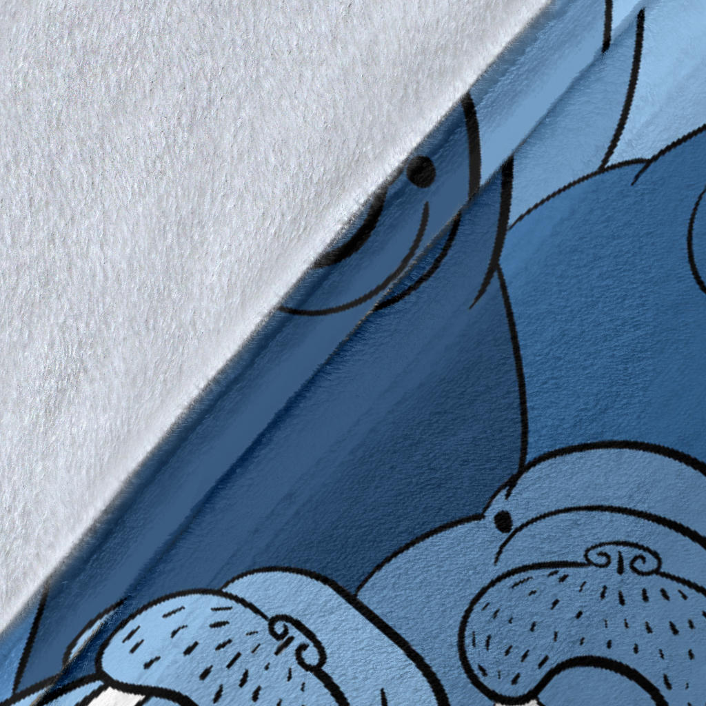 Walrus Pattern Print Design 01 Premium Blanket