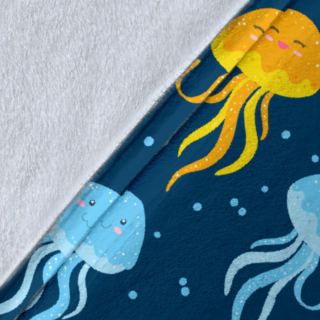 Jellyfish Pattern Print Design 04 Premium Blanket