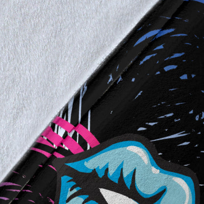 Pop Art Lip Pattern Print Design A03 Premium Blanket