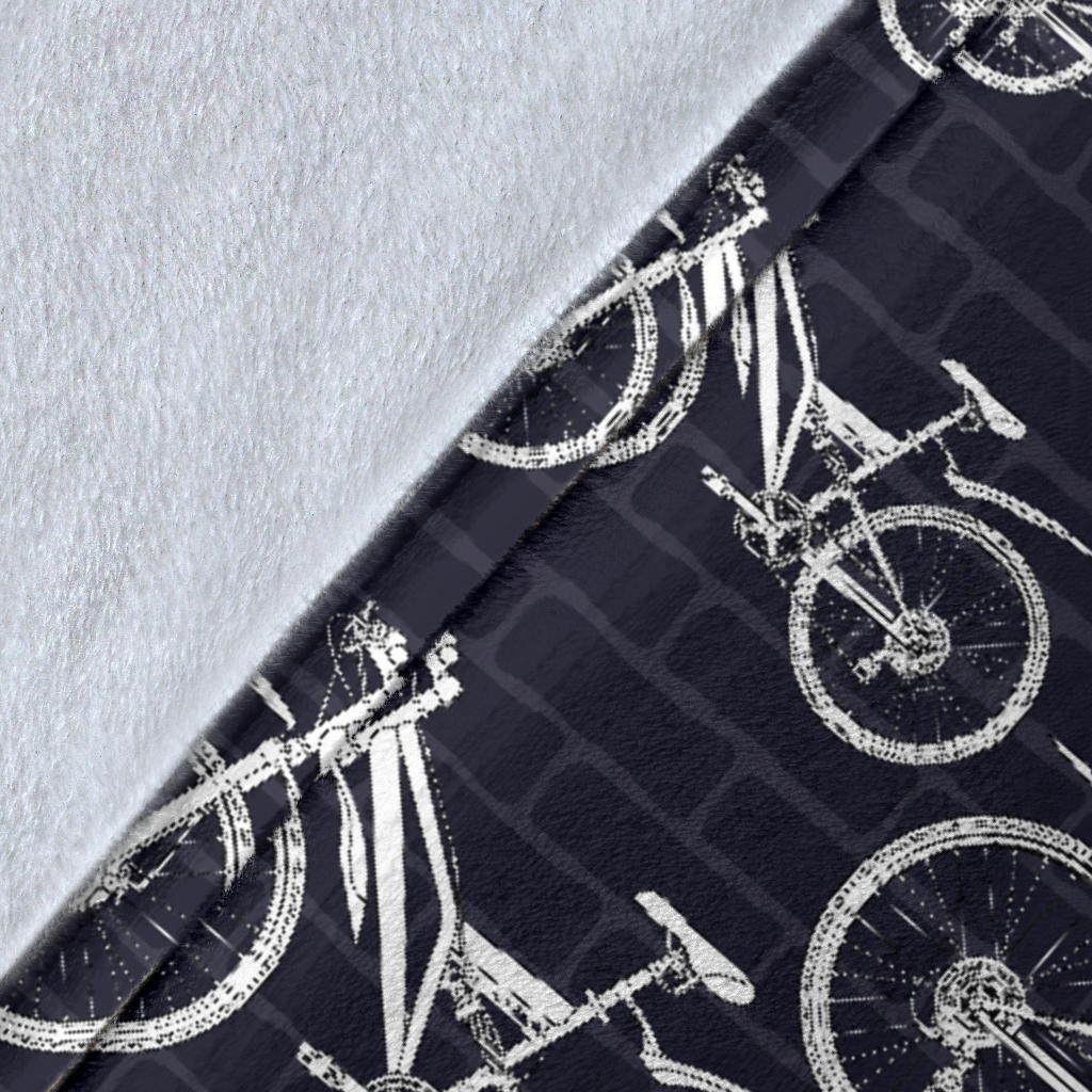 Mountain bike Pattern Print Design 02 Premium Blanket